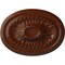 Ekena Millwork Saverne Ceiling Medallion, Hand-Painted Burnished Mahogany Crackle, 18 1/2"W x 13 1/2"H x 1 7/8"P CM18SABMC - alternate 1